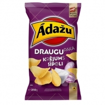 ČIPSI ĀDAŽU AR KRĒJUMA UN SĪPOLU GARŠU DRAUGU PAKA (002042) JN